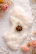 Small 5 Mukhi Rudraksha Pendant with Cap | Original Five Face Rudraksha Locket for Peace & Protection