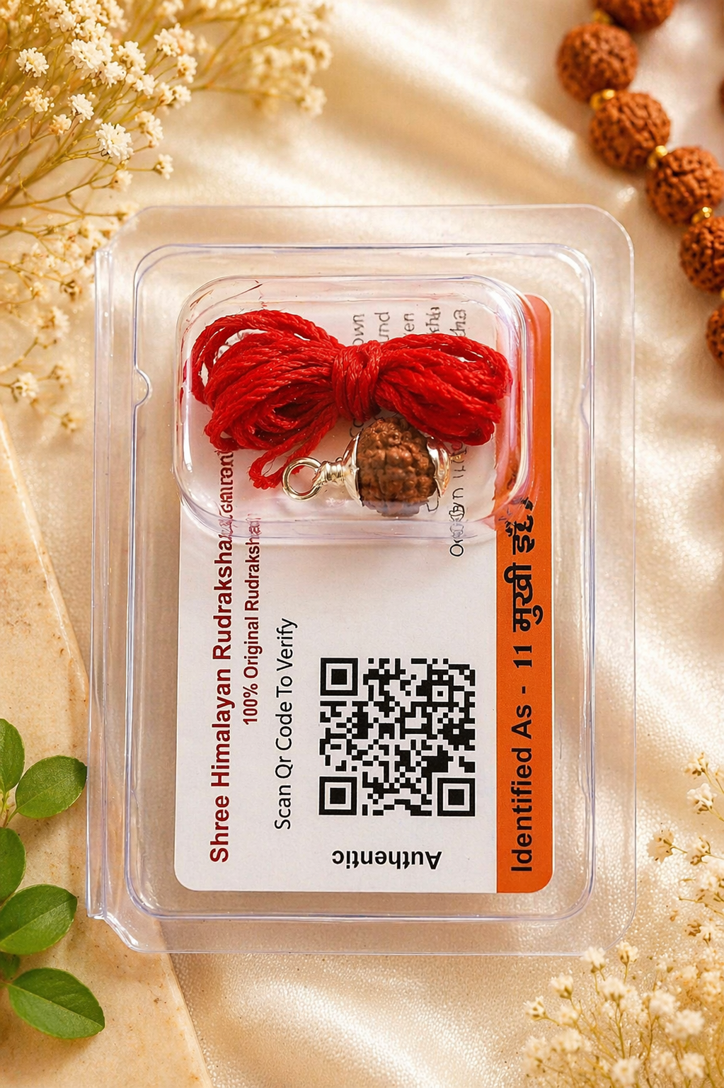 11 Mukhi Indonesian Rudraksha (Certified) – Original 11 Face Rudraksha Bead with Verification