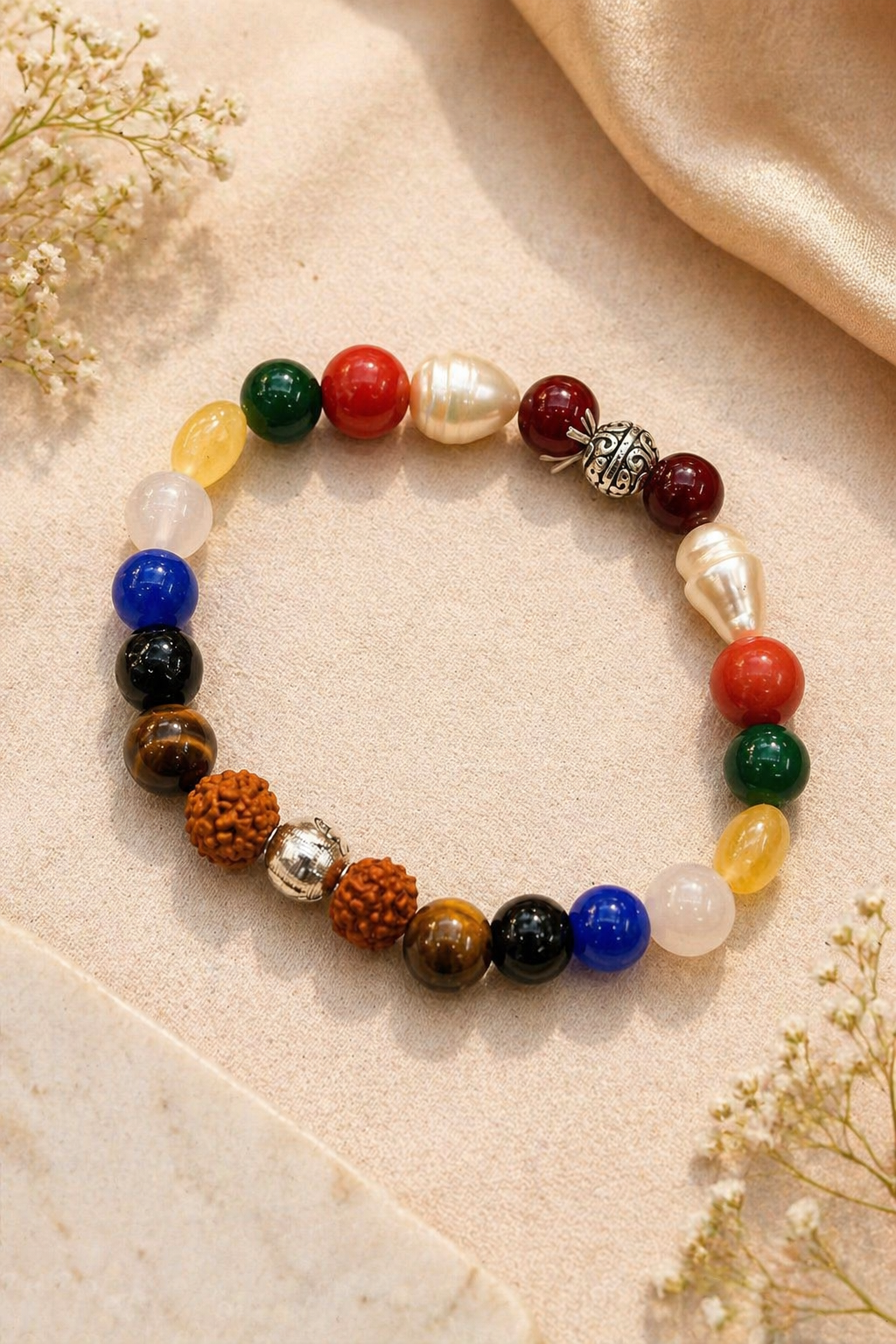 Navratna Bracelet | 9 Gemstone Bracelet for Style, Balance & Everyday Wear