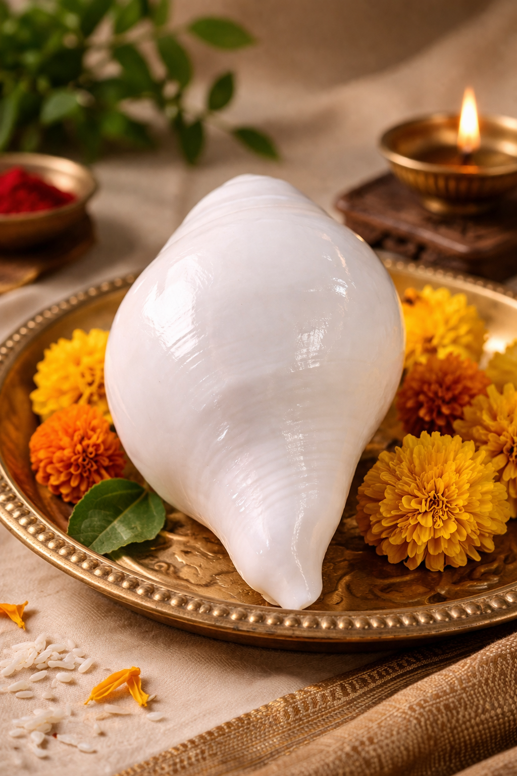 Natural Shankh with Grinding