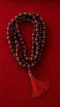 Original Red Sandalwood Mala (Laal Chandan) – 108 Beads Handcrafted Prayer & Meditation Mala | Spiritual Healing & Positive Energy