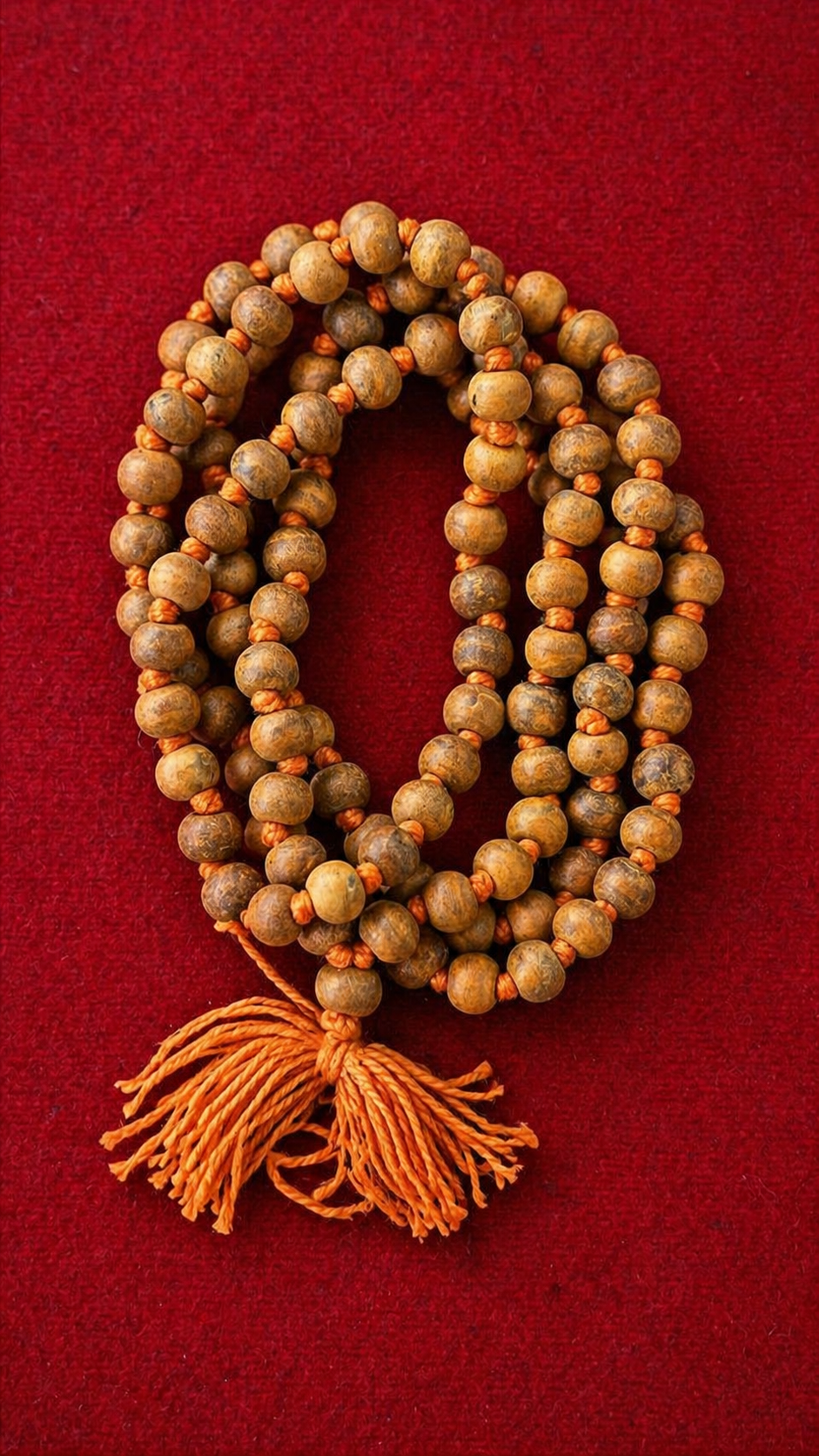 Natural Haldi Mala (Turmeric Beads) – 108 Beads Handmade Prayer & Meditation Mala | Spiritual Healing, Prosperity & Positive Energy
