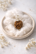 Original 3 Mukhi Rudraksha Pendant with Silver Cap | Natural 3 Face Rudraksha for Confidence & Positive Energy