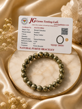 Certified Pyrite Bracelet (Budget Grade) – Natural Raw Finish Wealth & Protection Stone | Authentic Beaded Bracelet