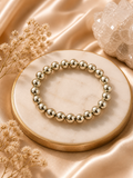 Hematite Bracelet – Magnetic Grounding Stone for Protection, Focus & Strength | Premium Metallic Beaded Bracelet (Unisex)