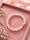Rose Quartz Bracelet – Natural Love & Healing Crystal | Soft Pink Stone for Self Love, Attraction & Emotional Balance (Unisex)