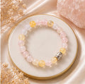 Rose Quartz Healing Bracelet for Love & Positive Energy | Natural Crystal Beaded Bracelet for Women