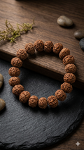 7 Mukhi Rudraksha Bracelet (10mm) – Authentic Seven-Face Beads for Wealth, Prosperity & Success