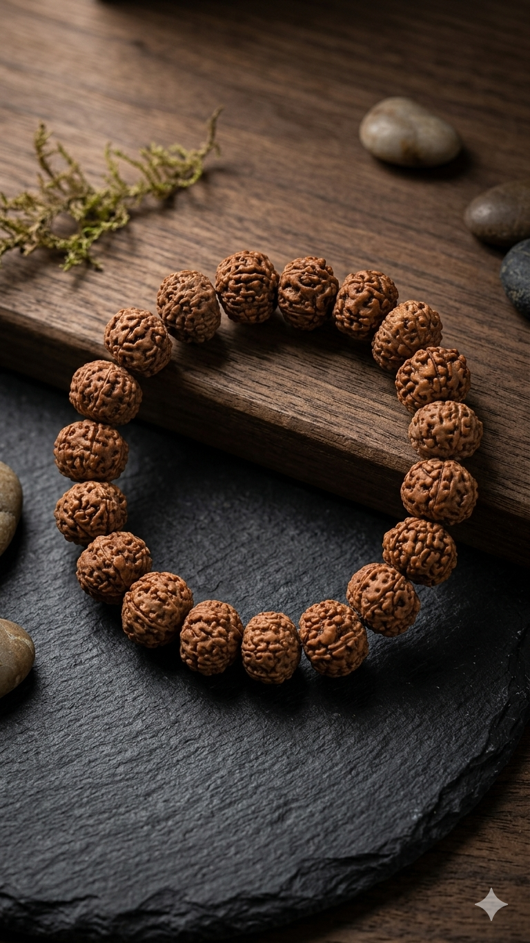 7 Mukhi Rudraksha Bracelet (10mm) – Authentic Seven-Face Beads for Wealth, Prosperity & Success